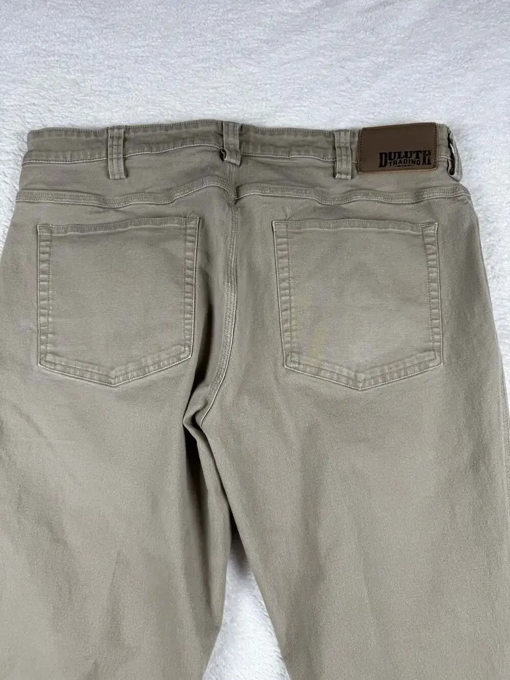Duluth Trading Co. Flex Fire Hose Regular Fit Work Pants Khaki 36x32